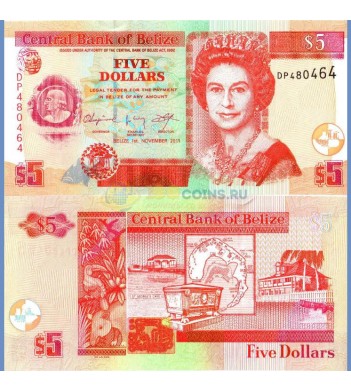 Белиз бона 5 долларов 2011