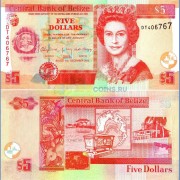Белиз бона 5 долларов 2015 Белиз бона 5 долларов 2015