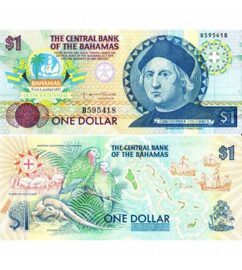 Багамские острова бона 1 доллар 1992