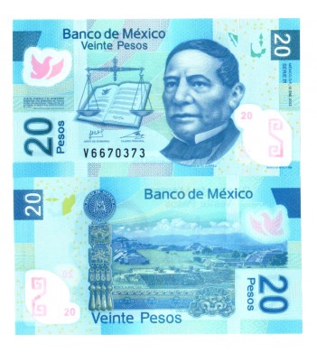Мексика бона 20 песо 2012