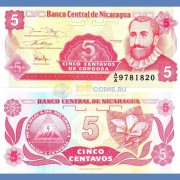 Никарагуа бона 5 сентаво 1991 Никарагуа бона 5 сентаво 1991