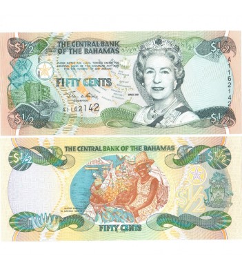 Багамские острова бона 1/2 доллара 2001