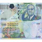 Багамские острова бона 10 долларов 2009 Багамские острова бона 10 долларов 2009