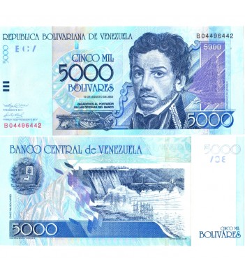Венесуэла бона 5000 боливар 2002