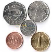 Барбадос 2008-2016 набор 5 монет