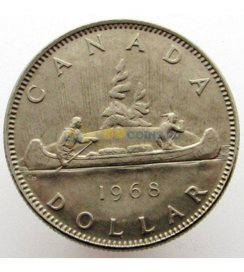 Канада 1968 1 доллар Каноэ