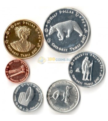 США 2017 набор 6 монет резервация Ирокезы