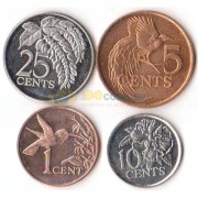 Тринидад и Тобаго 1976-2016 набор 4 монеты