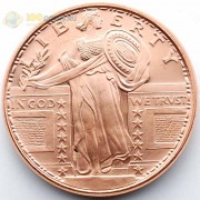 США унция медная Свобода с щитом