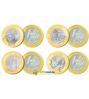 Бразилия 2015 Набор №2 Олимпиада в Рио 4 монеты