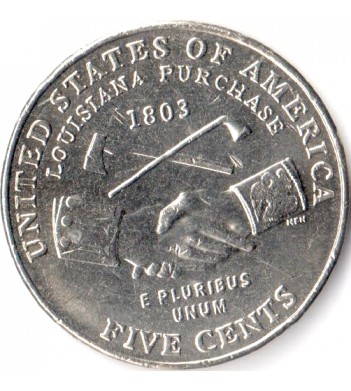 США 2004 5 центов Приобретение Луизианы D