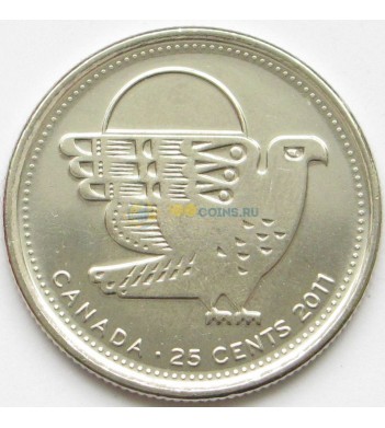 Канада 2011 25 центов Сапсан