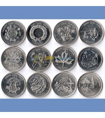 Канада набор 2000 12 монет Миллениум