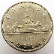Канада 1969 1 доллар Каноэ