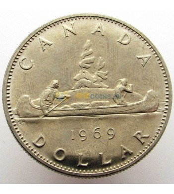 Канада 1969 1 доллар Каноэ