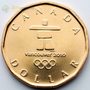 Канада 2010 1 доллар Олимпиада в Ванкувере