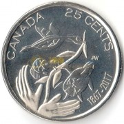 Канада 2017 25 центов 150 лет Конфедерации
