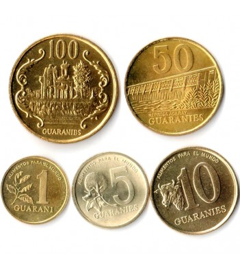 Парагвай 1990-1998 Набор 5 монет