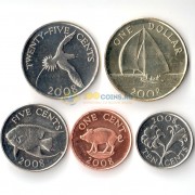 Бермудские острова 2008 Набор 5 монет