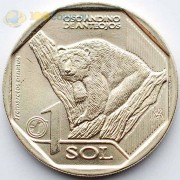 Перу 2017 1 соль Очковый медведь