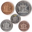 Тринидад и Тобаго 1976-2016 набор 5 монет