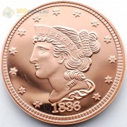 США унция медная Либерти 1836