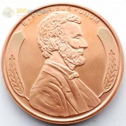 США унция медная Авраам Линкольн (тип 1)