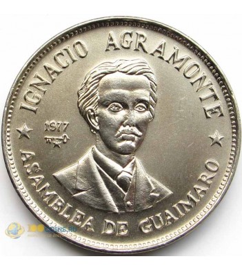 Куба 1977 1 песо Игнасио Аграмонте