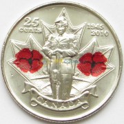 Канада 2010 25 центов 65 лет Победы в войне
