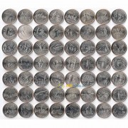 США Набор 56 монет Квотеры Штаты и территории