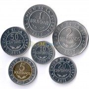 Боливия набор 6 монет 2017