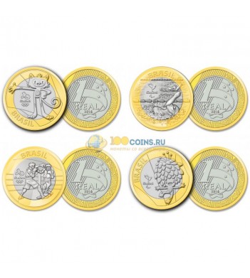 Бразилия 2016 Набор №4 Олимпиада в Рио 4 монеты