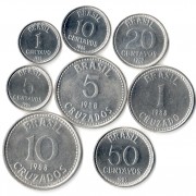 Бразилия 1986-1988 Набор 8 монет Звезды