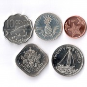 Багамские острова 2010-2015 Набор 5 монет