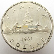 Канада 1981 1 доллар Каноэ Канада 1981 1 доллар Каноэ