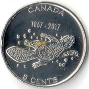 Канада 2017 5 центов 150 лет Конфедерации