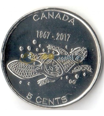 Канада 2017 5 центов 150 лет Конфедерации