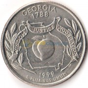 США 1999 25 центов штаты №4 Джорджия (D)