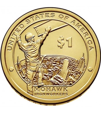 США 2015 1 доллар Сакагавея Рабочие Мохоки №8 (D)