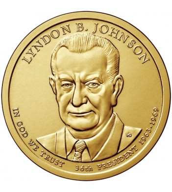 США 2015 1 доллар Президенты Линдон Джонсон №36 (D)