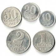 Бразилия 1956-1965 Набор 5 монет