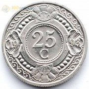 Нидерландские Антилы 1989-2016 25 центов Нидерландские Антилы 1989-2016 25 центов