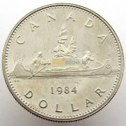 Канада 1984 1 доллар Каноэ Канада 1984 1 доллар Каноэ