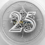 Канада 2013 5 долларов Кленовый лист 25 лет