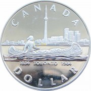 Канада 1984 1 доллар Торонто 150 лет (proof)