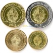 Уругвай 2011-2015 набор 4 монеты животные