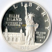 США 1986 1 доллар Статуя свободы (proof) S