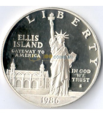 США 1986 1 доллар Статуя свободы (proof) S