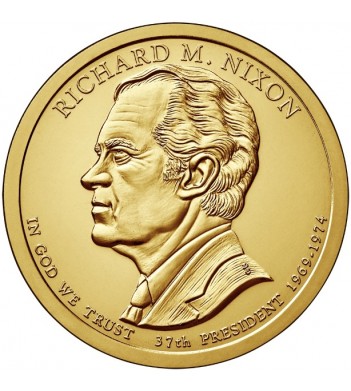 США 2016 1 доллар Президенты Ричард Никсон №37 (P)