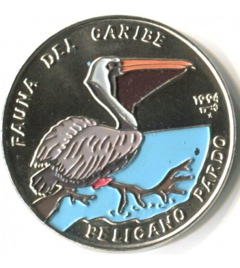 Куба 1994 1 песо Бурый пеликан